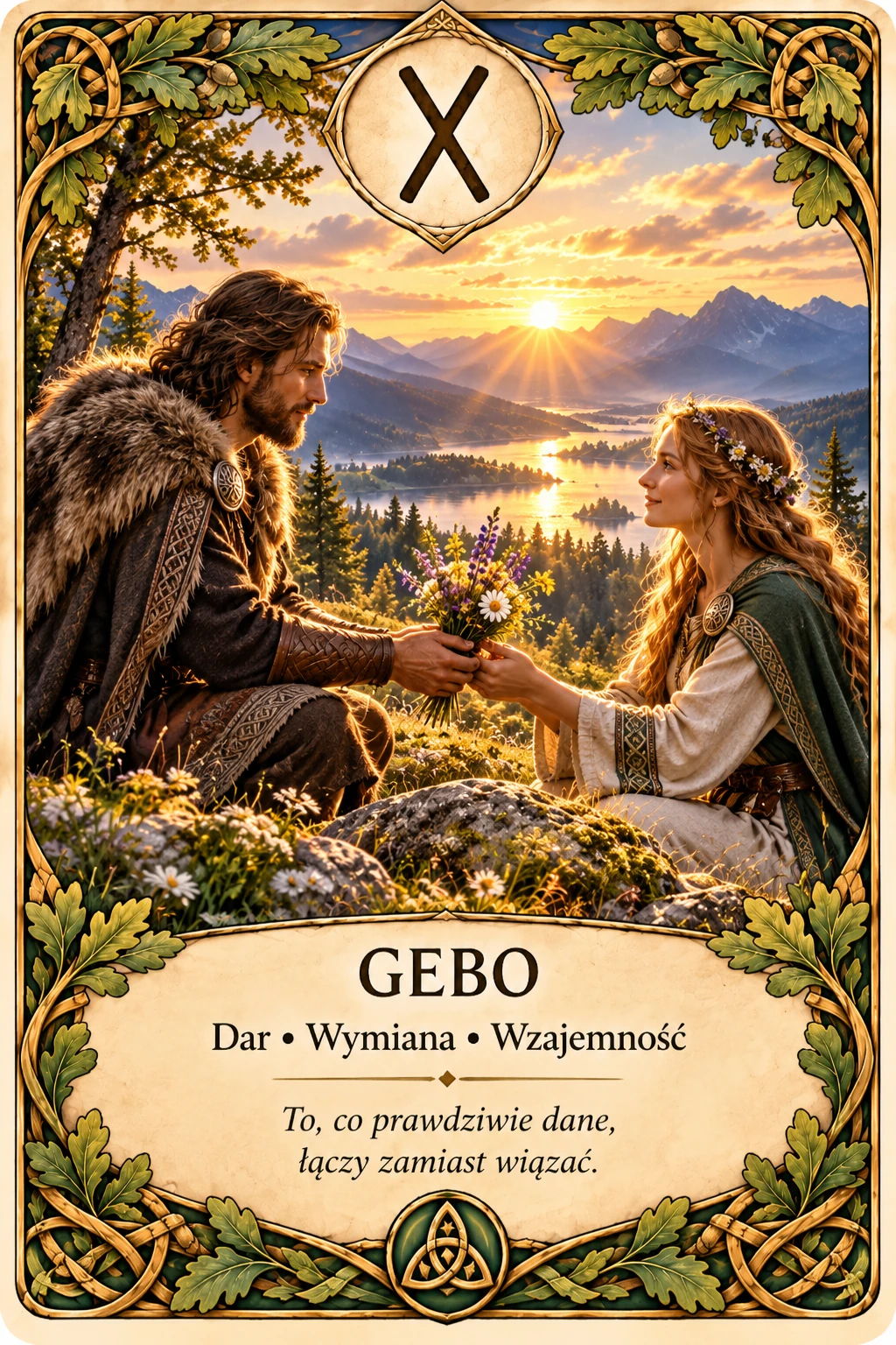 Runa Gebo (ᚷ) — dar, wzajemność, równowaga
