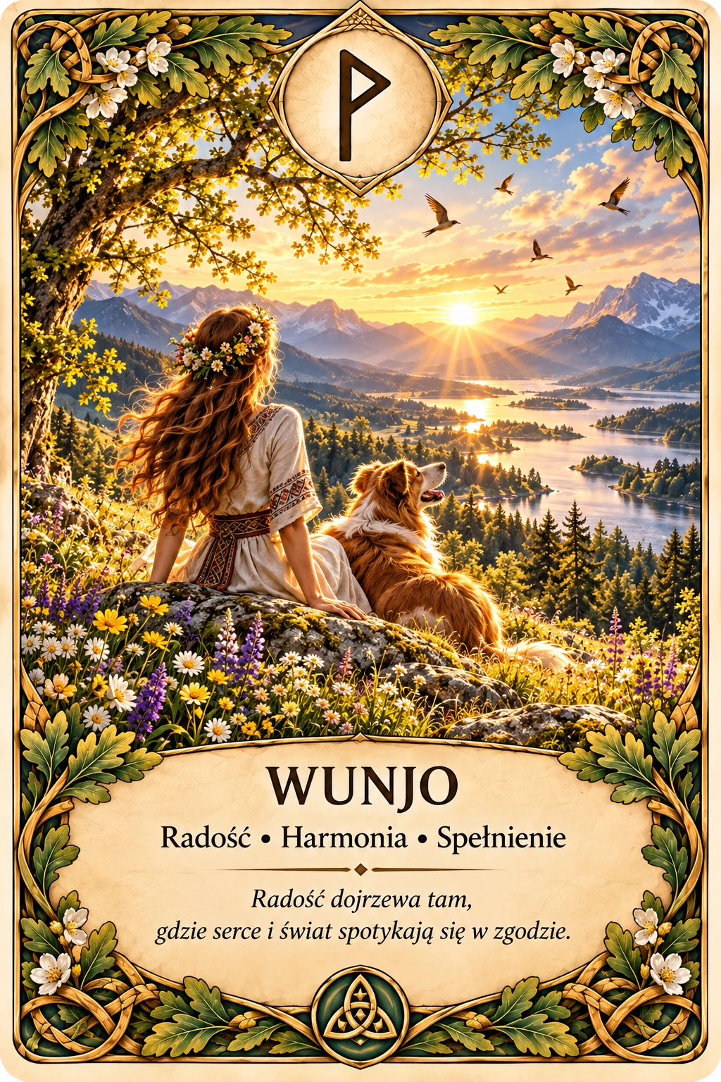 Runa Wunjo (ᚹ) — radość, harmonia, wspólnota