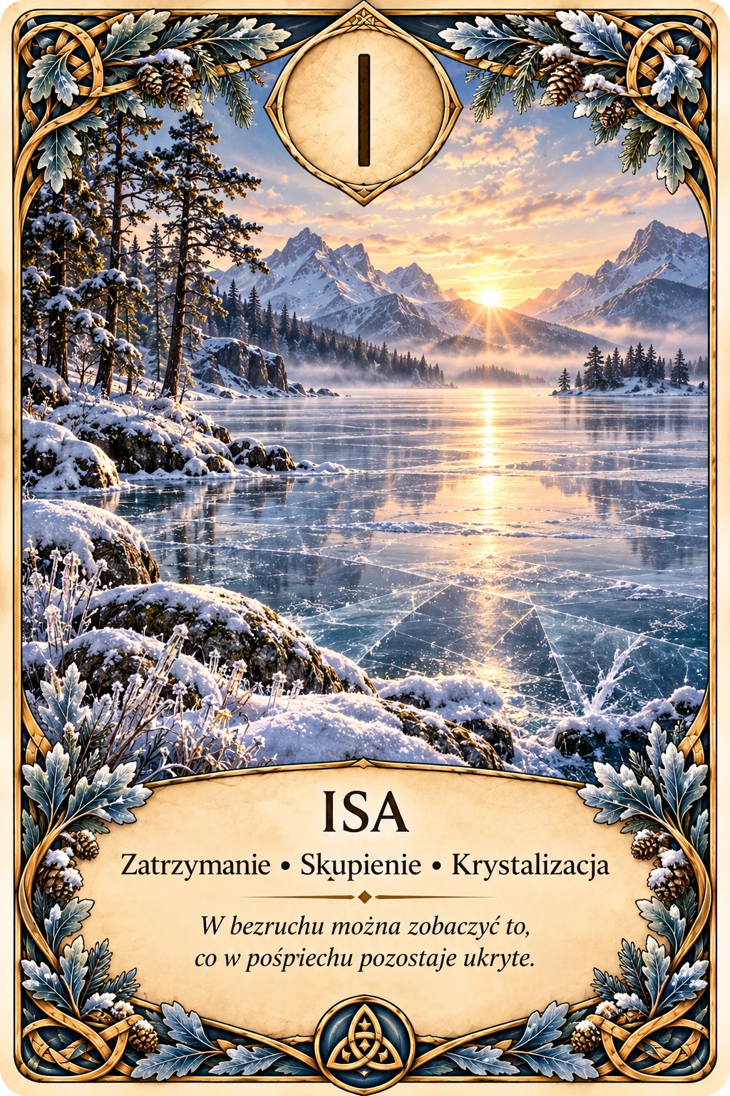 Runa Isa (ᛁ) — pauza, klarowność, ochłodzenie emocji