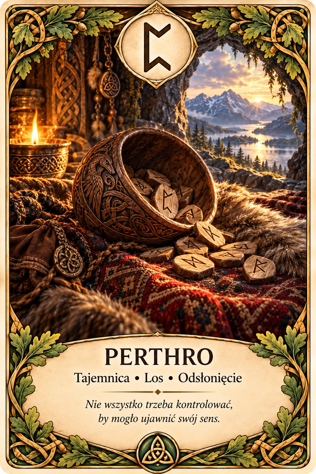 Runa Perthro (ᛈ) — niepewność, przypadek, granice wiedzy