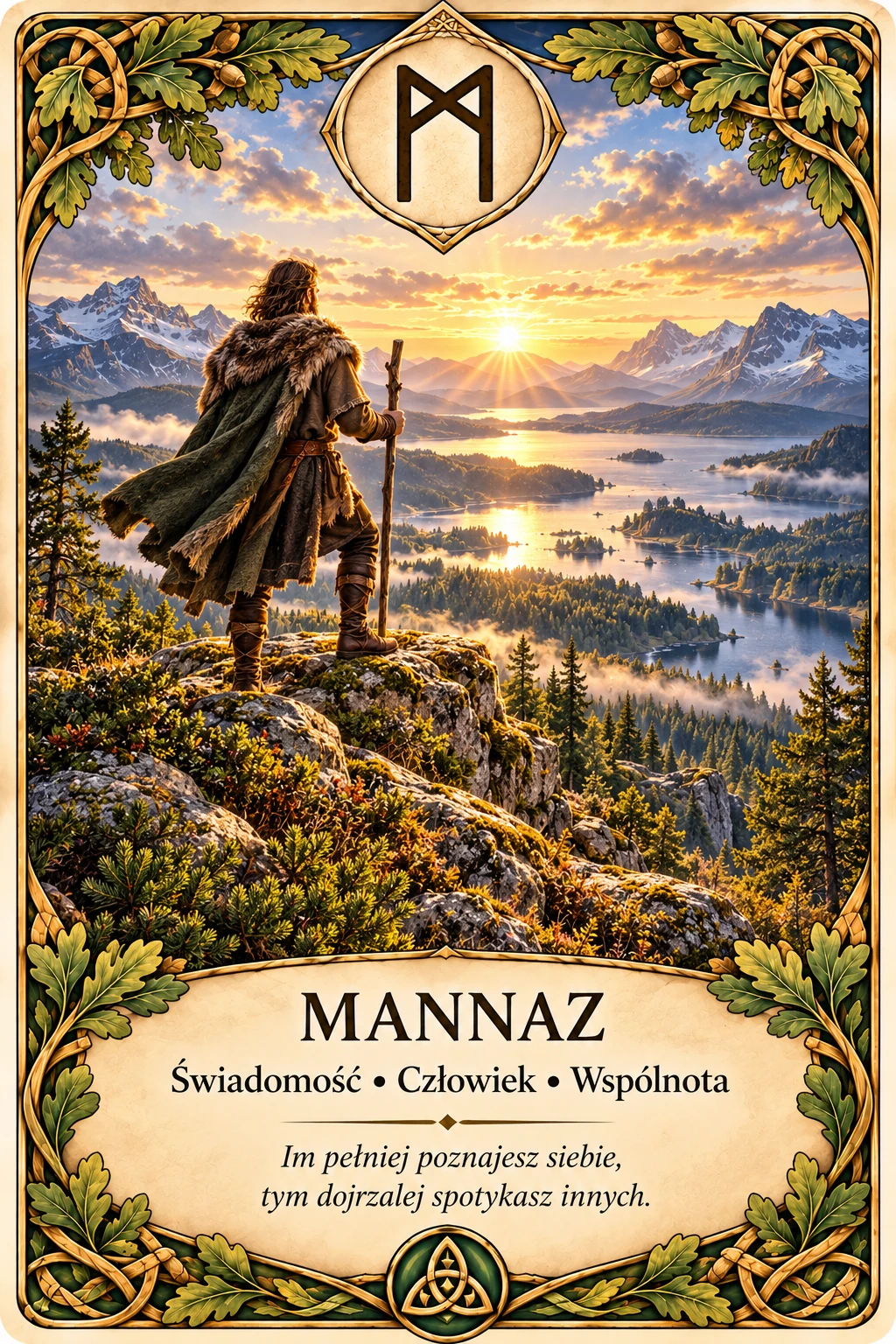 Runa Mannaz (ᛗ) — człowiek, wspólnota, perspektywa