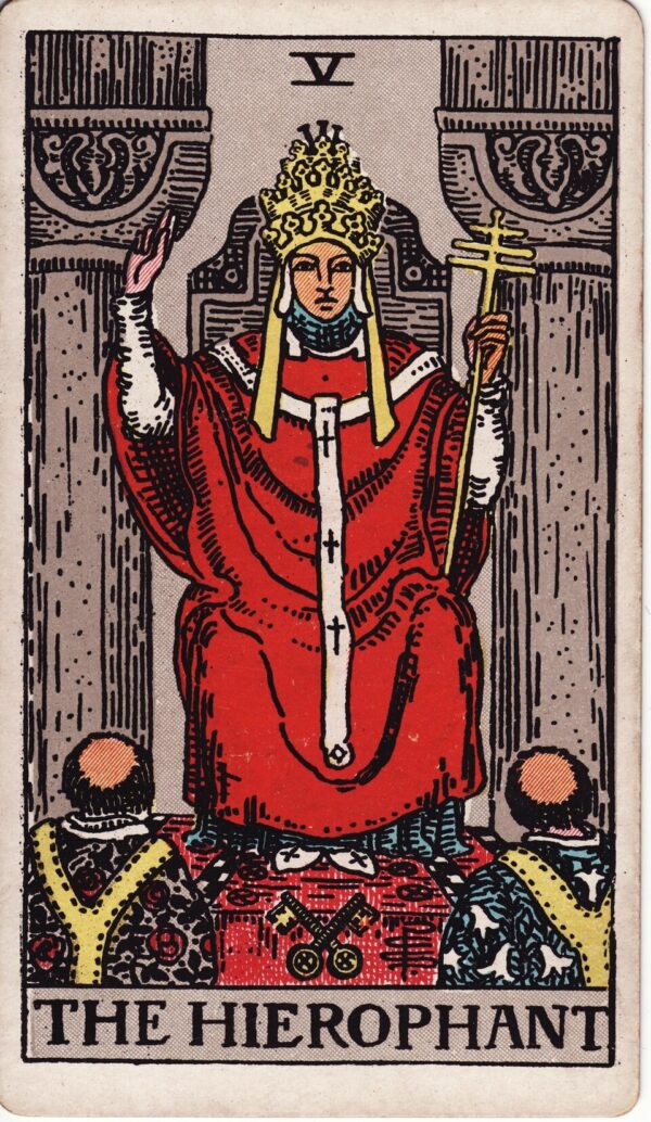 Karta Tarota Kapłan — ilustracja symboliczna
