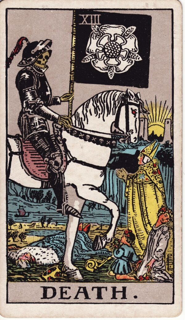 Karta Tarota Śmierć — ilustracja symboliczna