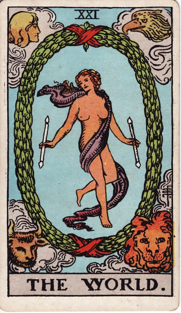 Karta Tarota Świat — ilustracja symboliczna